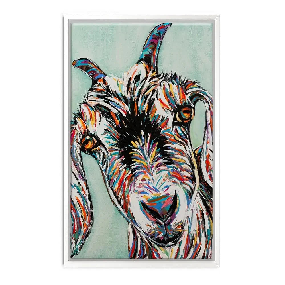Funny Goat 2 Canvas Print Funny Goat 2 Canvas Print wall art product Carolee Vitaletti