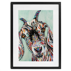 Funny Goat 2 Framed Art Print Funny Goat 2 Framed Art Print wall art product Carolee Vitaletti