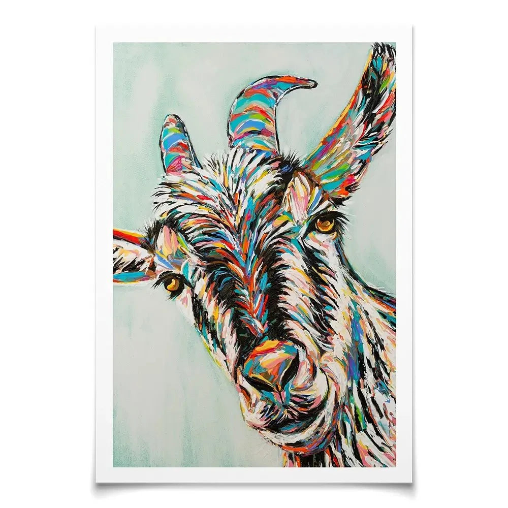 Funny Goat Art Print Funny Goat Art Print wall art product Carolee Vitaletti