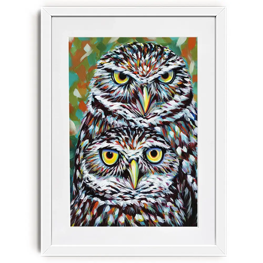 Fury Feather Friends Framed Art Print Fury Feather Friends Framed Art Print wall art product Carolee Vitaletti