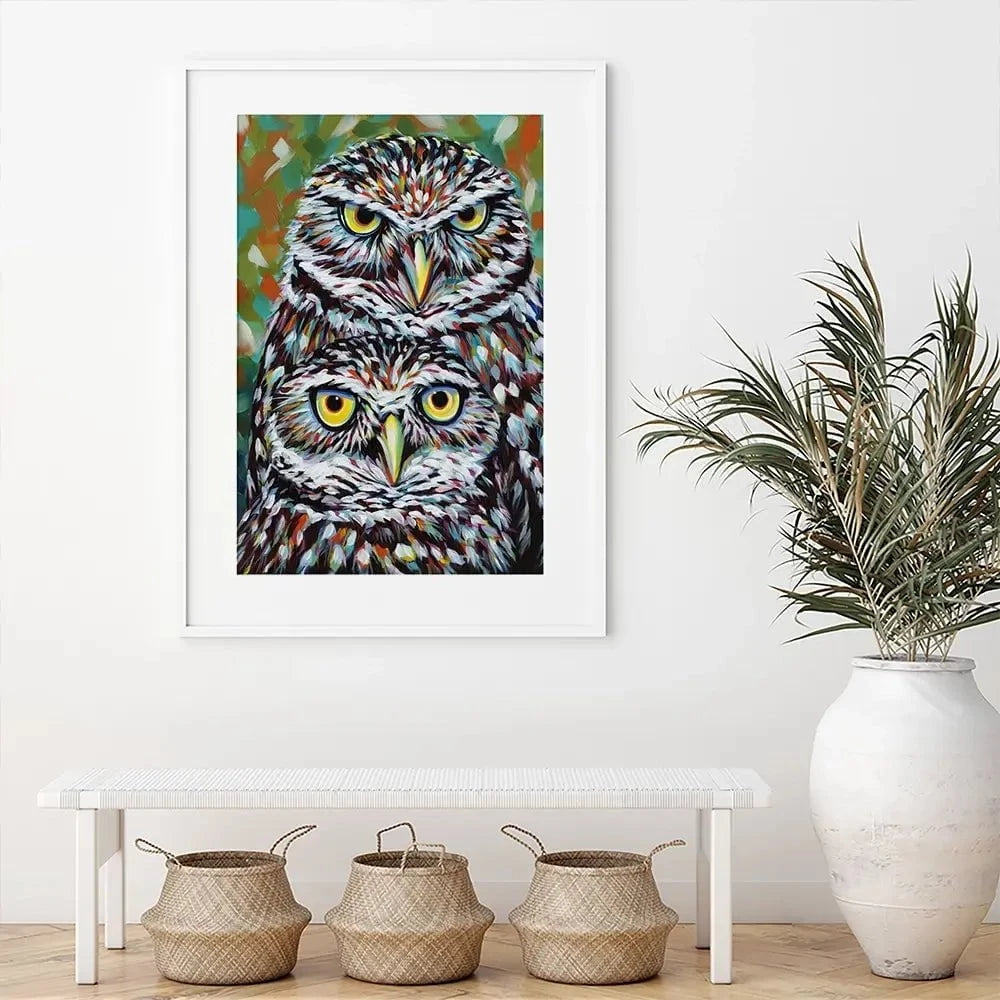 Fury Feather Friends Framed Art Print Fury Feather Friends Framed Art Print wall art product Carolee Vitaletti
