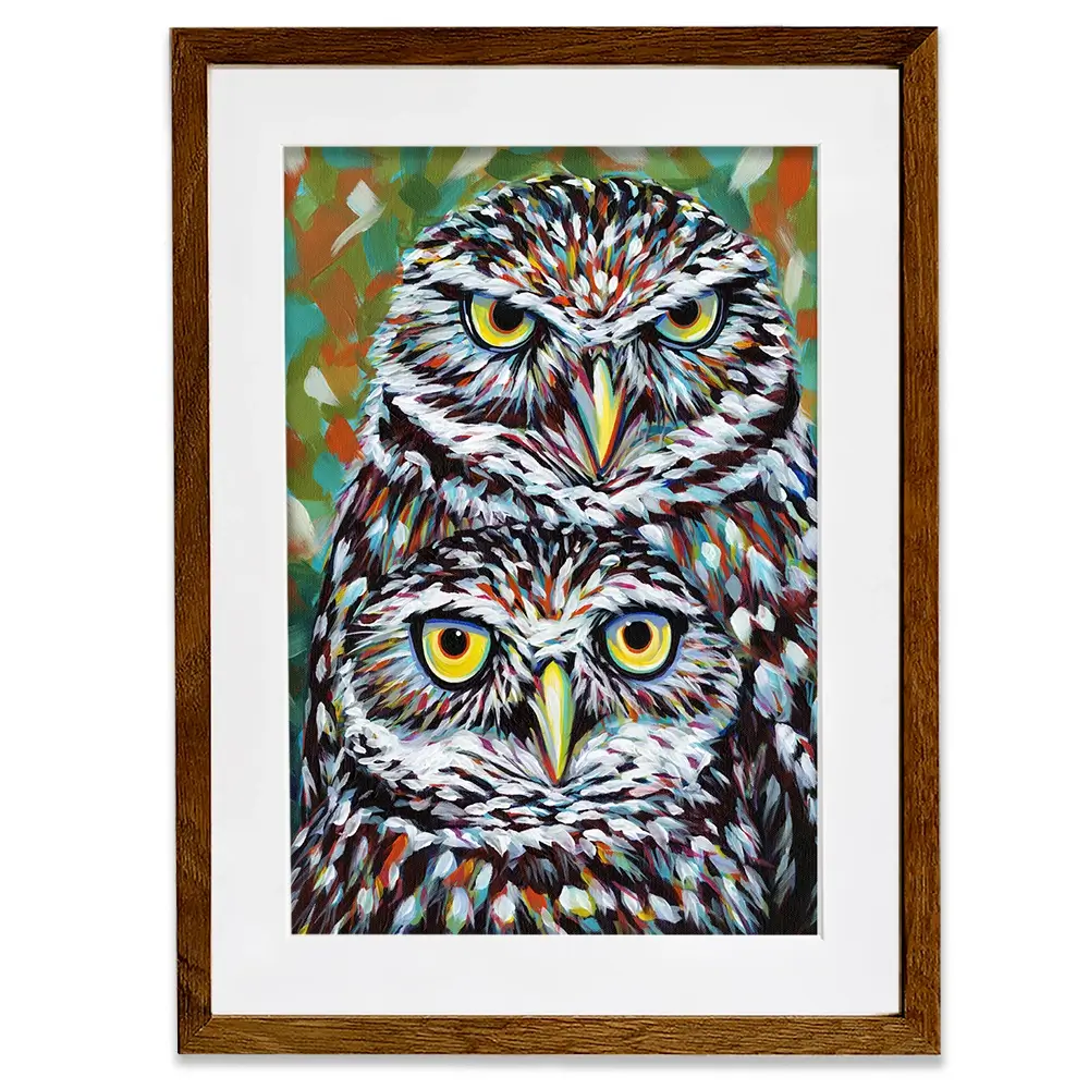 Fury Feather Friends Framed Art Print Fury Feather Friends Framed Art Print wall art product Carolee Vitaletti
