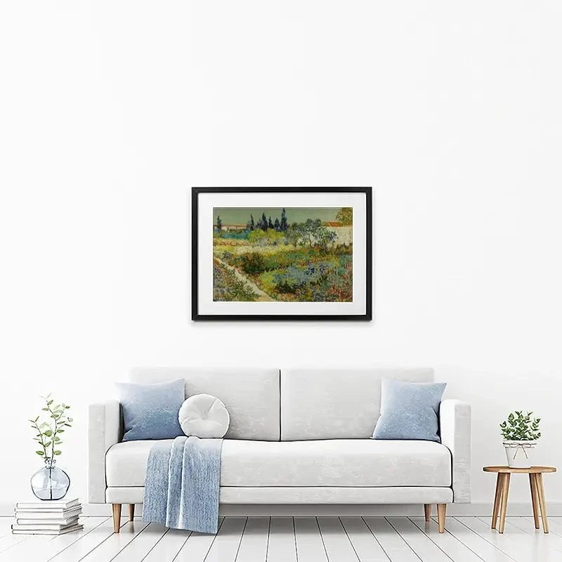 Garden At Arles Framed Art Print Garden At Arles Framed Art Print wall art product Vincent Van Gogh