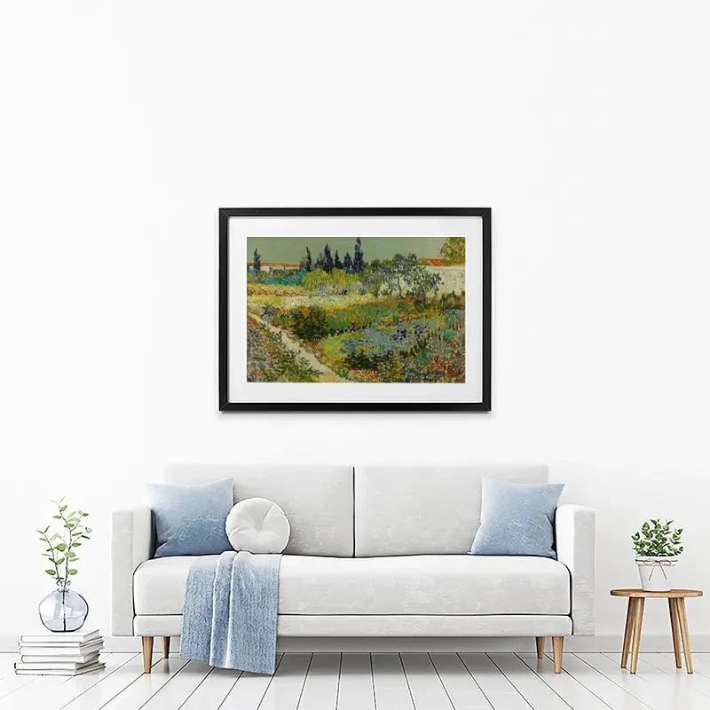 Garden At Arles Framed Art Print Garden At Arles Framed Art Print wall art product Vincent Van Gogh
