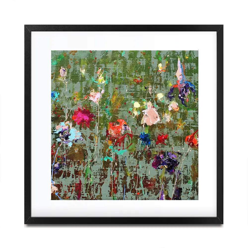 Garden Flowers Square Framed Art Print Garden Flowers Square Framed Art Print wall art product Studio Paint-Ing