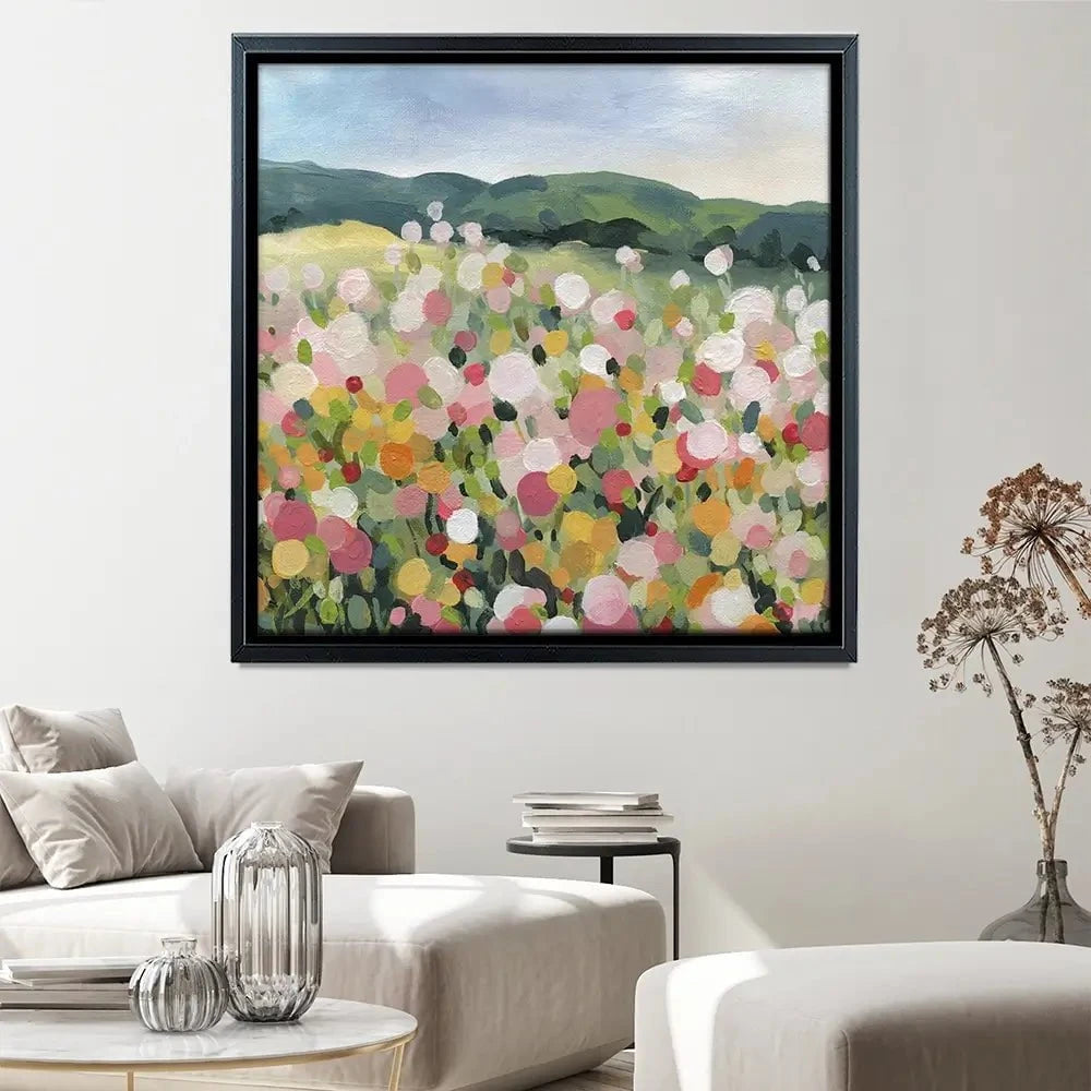 Garden Party Square Canvas Print Garden Party Square Canvas Print wall art product Carol Robinson