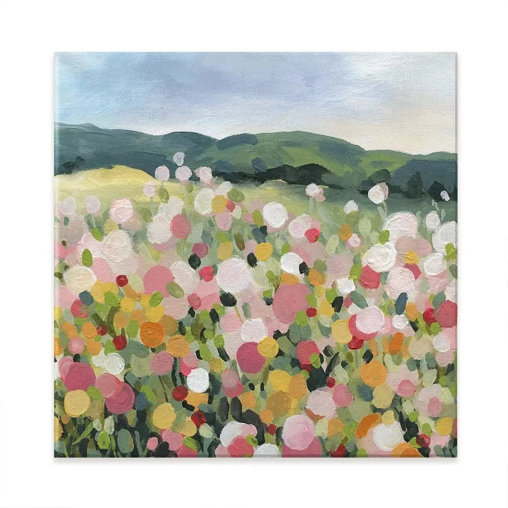 Garden Party Square Canvas Print Garden Party Square Canvas Print wall art product Carol Robinson