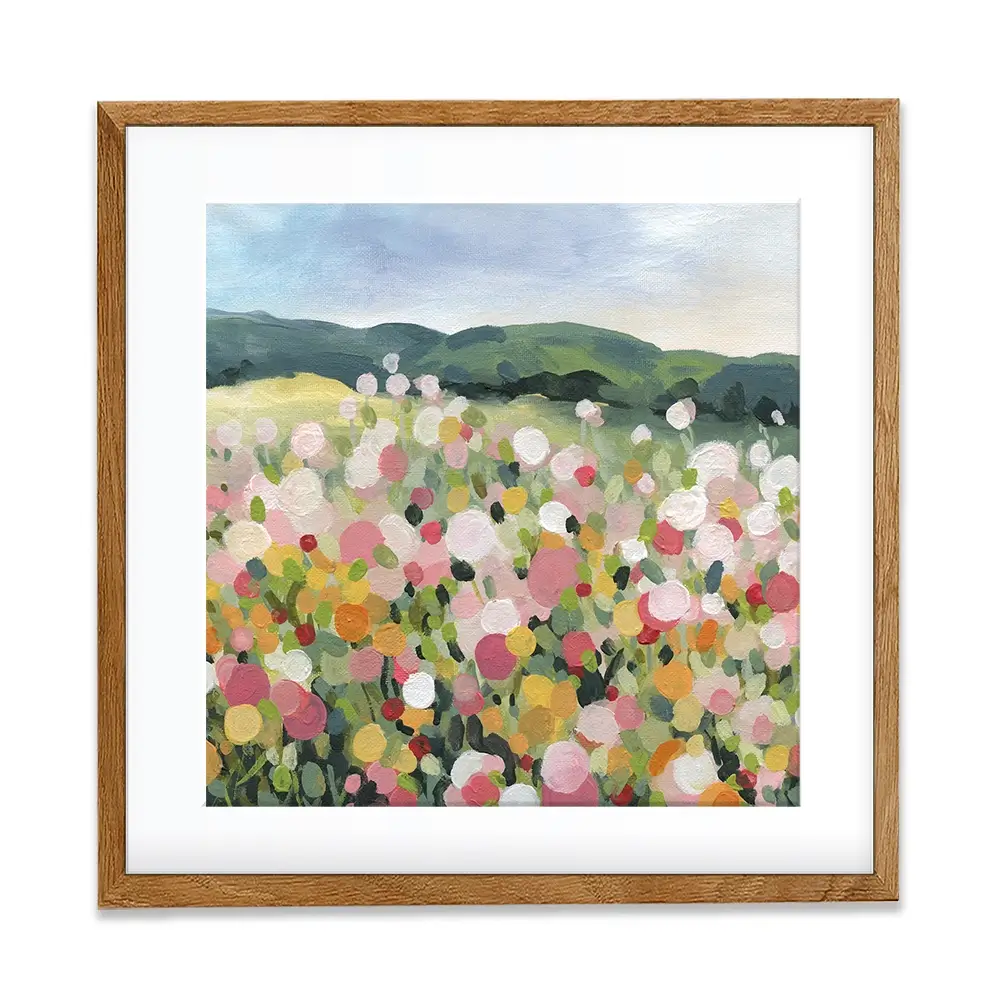 Garden Party Square Framed Art Print Garden Party Square Framed Art Print wall art product Carol Robinson