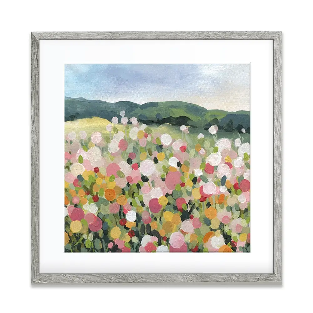 Garden Party Square Framed Art Print Garden Party Square Framed Art Print wall art product Carol Robinson