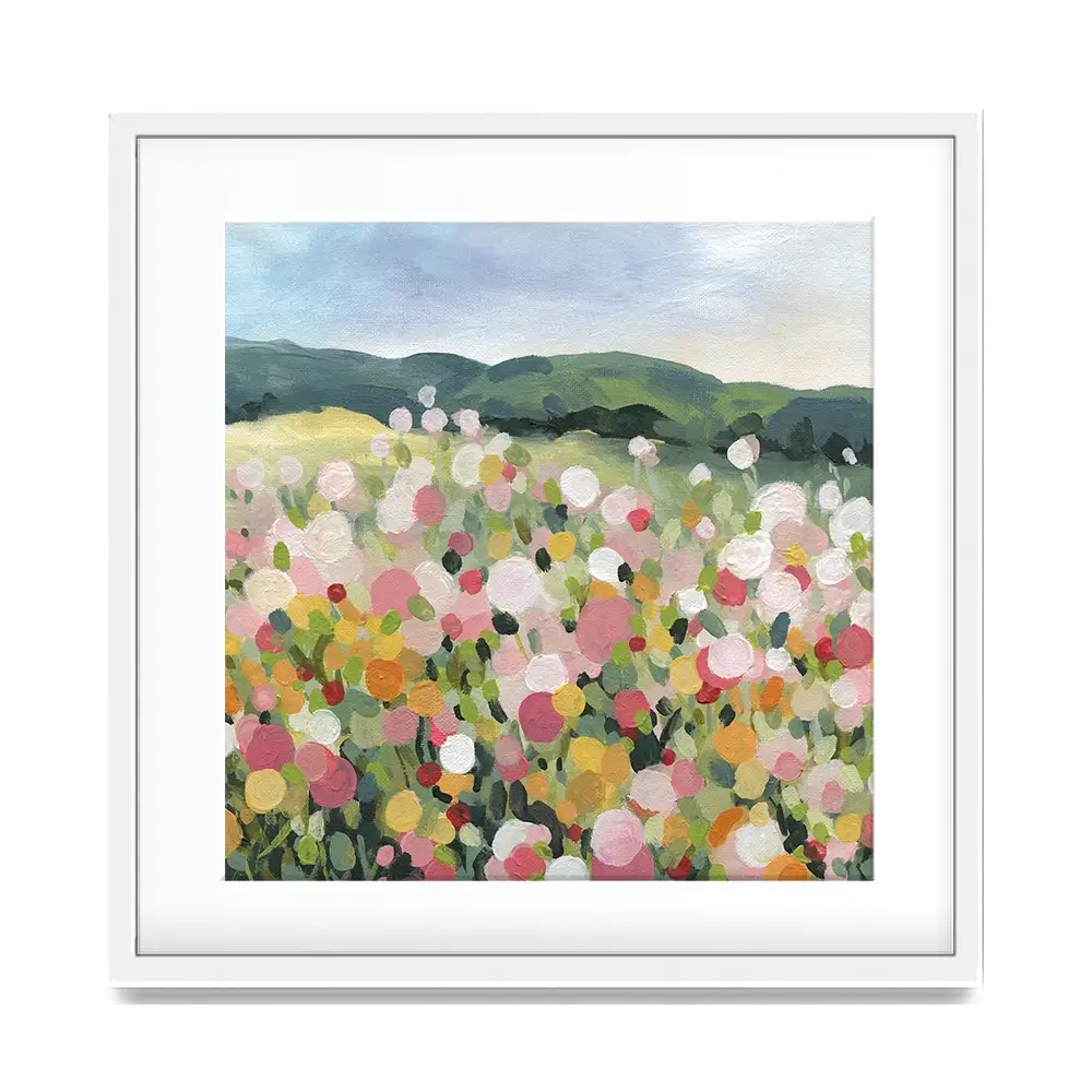 Garden Party Square Framed Art Print Garden Party Square Framed Art Print wall art product Carol Robinson