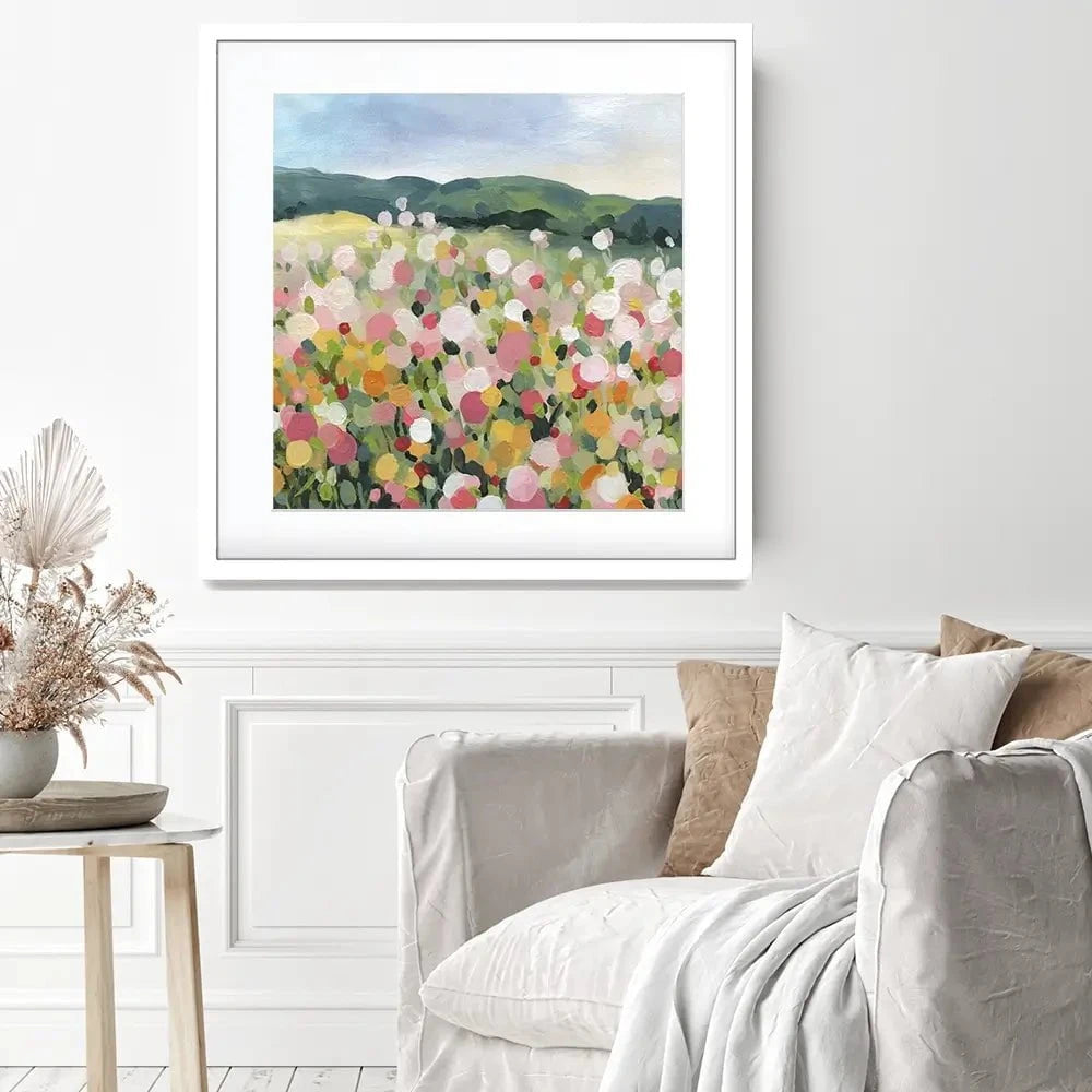 Garden Party Square Framed Art Print Garden Party Square Framed Art Print wall art product Carol Robinson