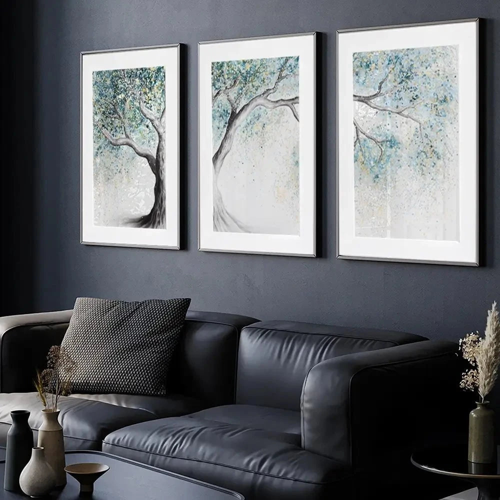 Gentle Frost Tree Framed Art Print Trio Gentle Frost Tree Framed Art Print Trio wall art product Ashvin Harrison