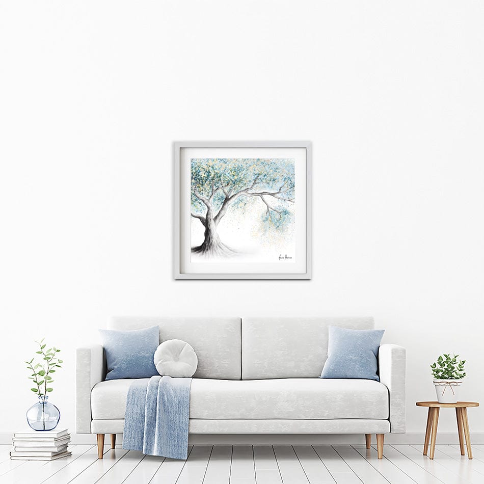 Gentle Frost Tree Square Framed Art Print wall art product Ashvin Harrison