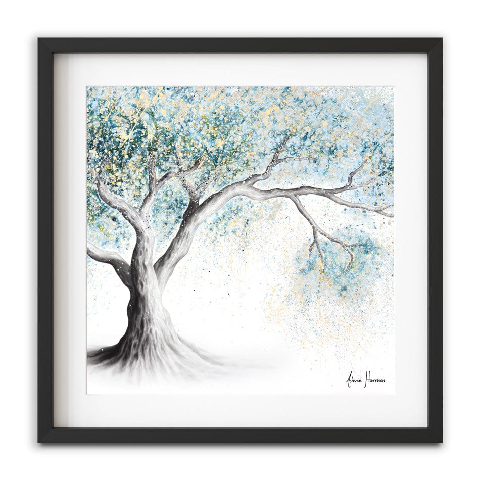 Gentle Frost Tree Square Framed Art Print wall art product Ashvin Harrison