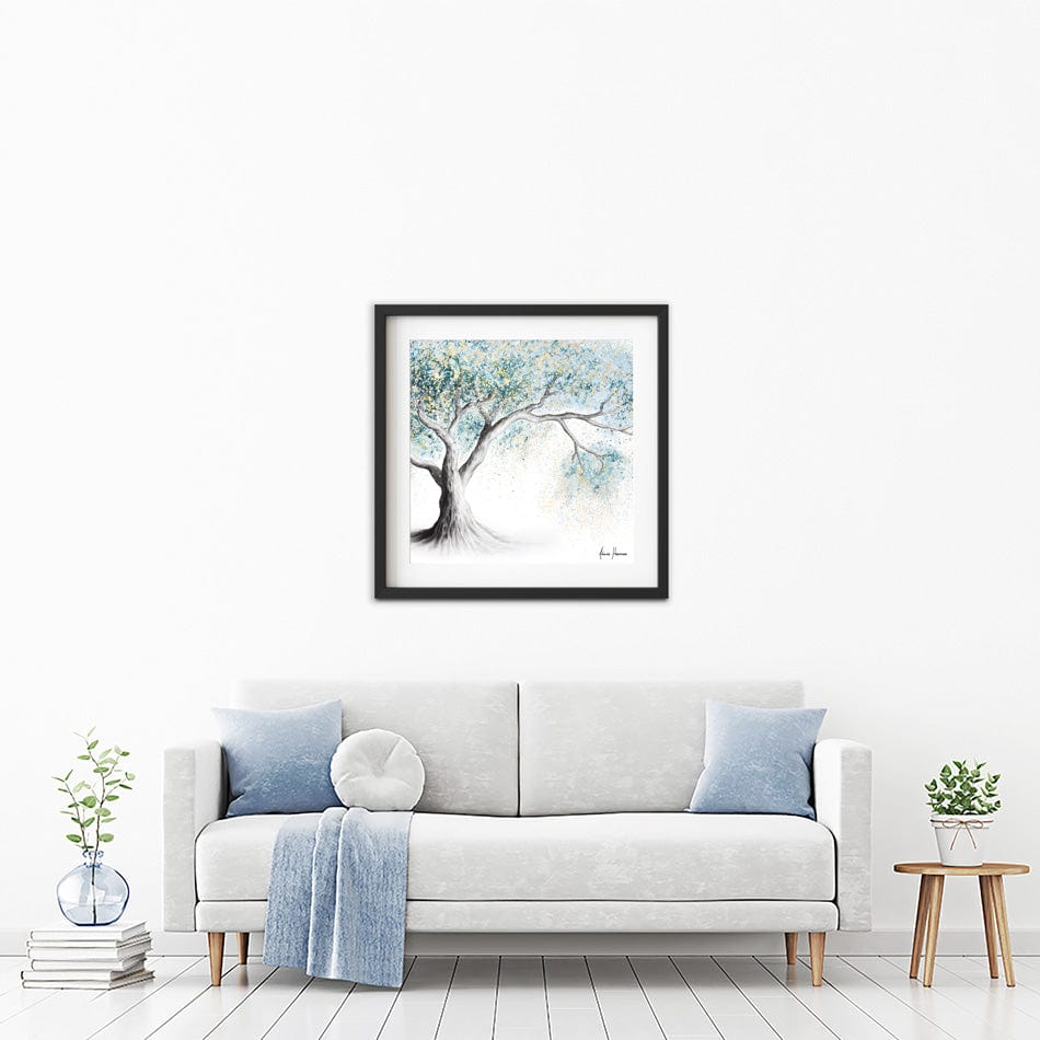 Gentle Frost Tree Square Framed Art Print wall art product Ashvin Harrison