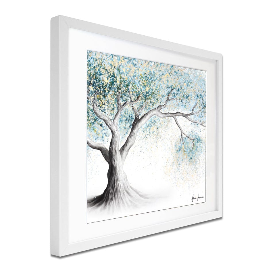 Gentle Frost Tree Square Framed Art Print wall art product Ashvin Harrison