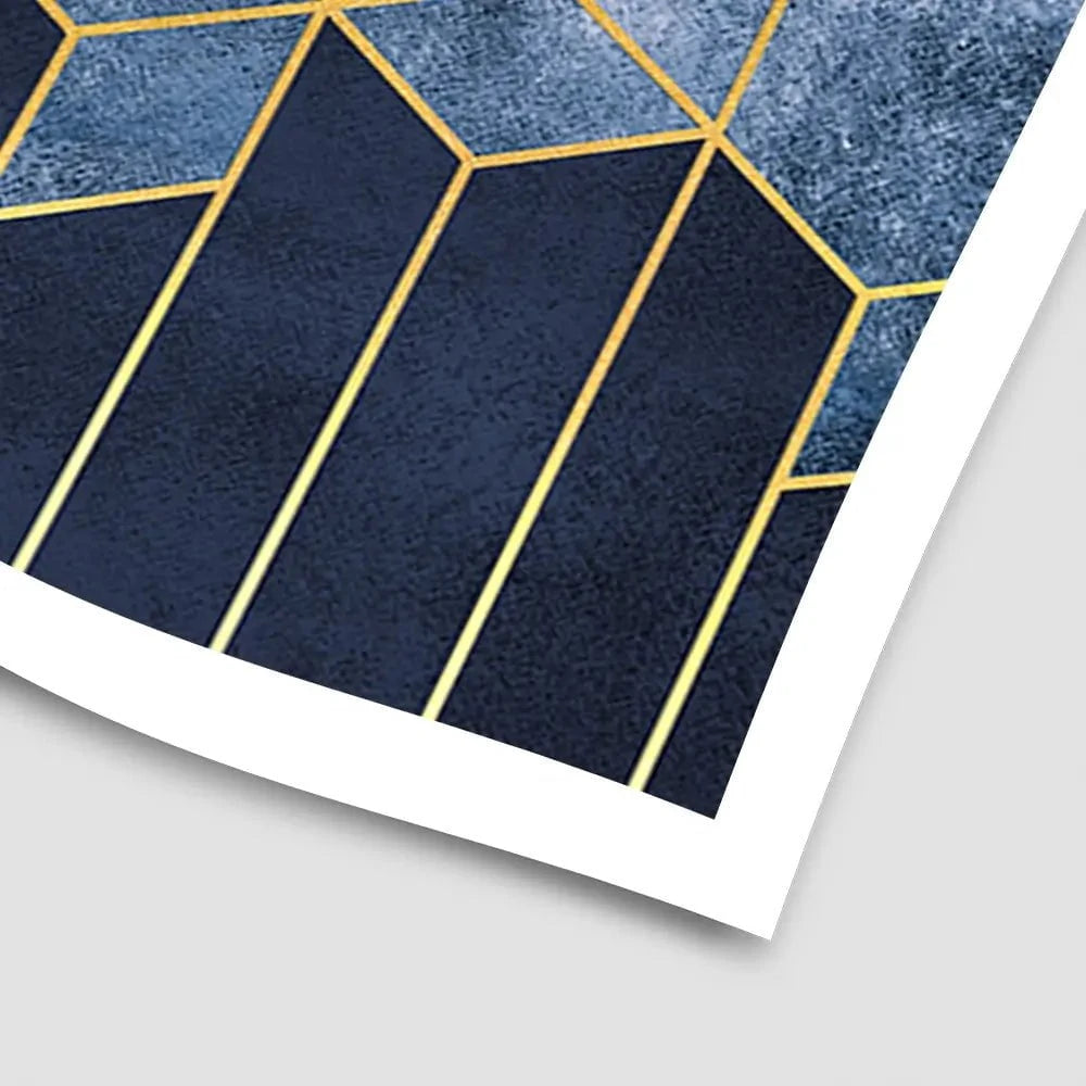 Geometric Hexagons Art Print Geometric Hexagons Art Print wall art product Katrine_arty / Shutterstock