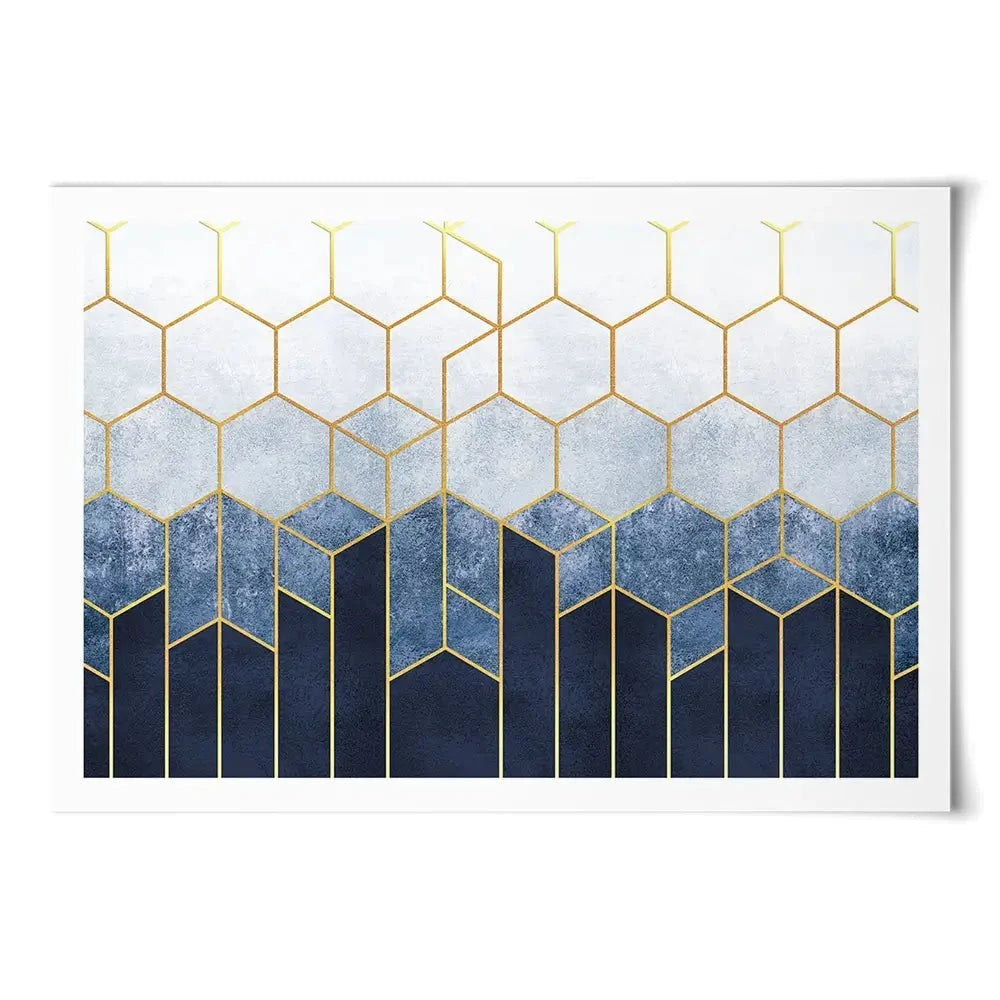 Geometric Hexagons Art Print Geometric Hexagons Art Print wall art product Katrine_arty / Shutterstock