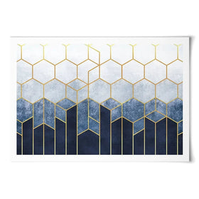 Geometric Hexagons Art Print Geometric Hexagons Art Print wall art product Katrine_arty / Shutterstock
