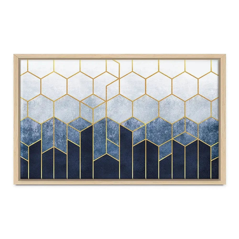 Geometric Hexagons Canvas Print Geometric Hexagons Canvas Print wall art product Katrine_arty / Shutterstock