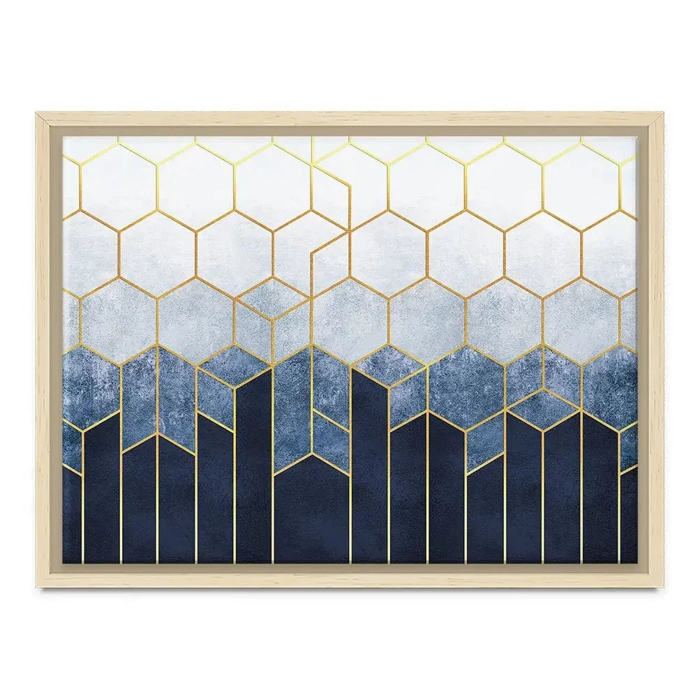 Geometric Hexagons Canvas Print Geometric Hexagons Canvas Print wall art product Katrine_arty / Shutterstock