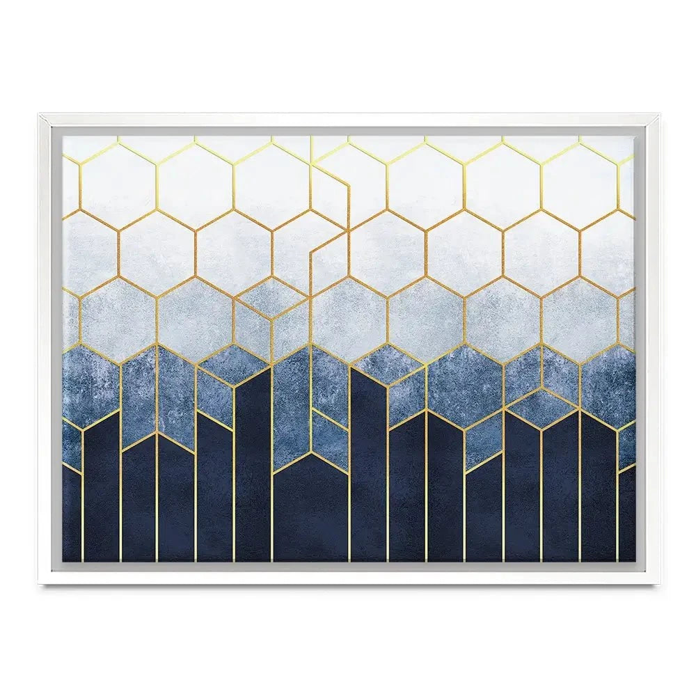Geometric Hexagons Canvas Print Geometric Hexagons Canvas Print wall art product Katrine_arty / Shutterstock