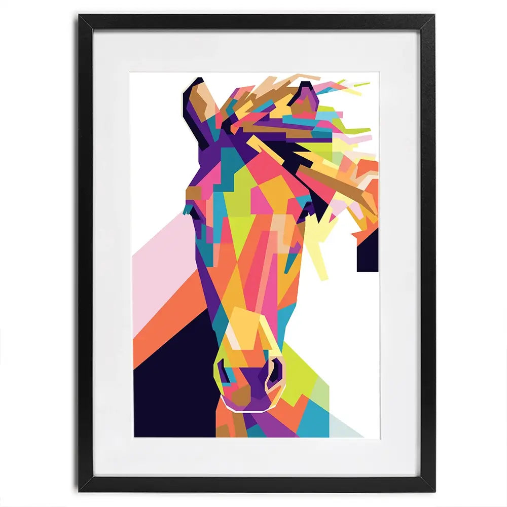 Geometric Pop Art Horse Framed Art Print Geometric Pop Art Horse Framed Art Print wall art product noeeerr / Shutterstock