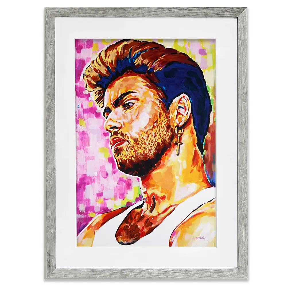 George Michael Framed Art Print George Michael Framed Art Print wall art product Juliet Stockton
