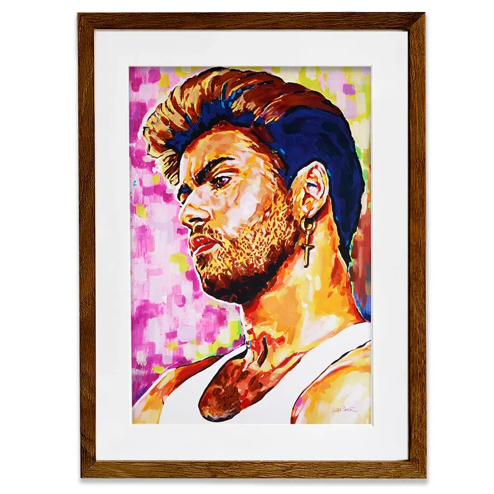 George Michael Framed Art Print George Michael Framed Art Print wall art product Juliet Stockton
