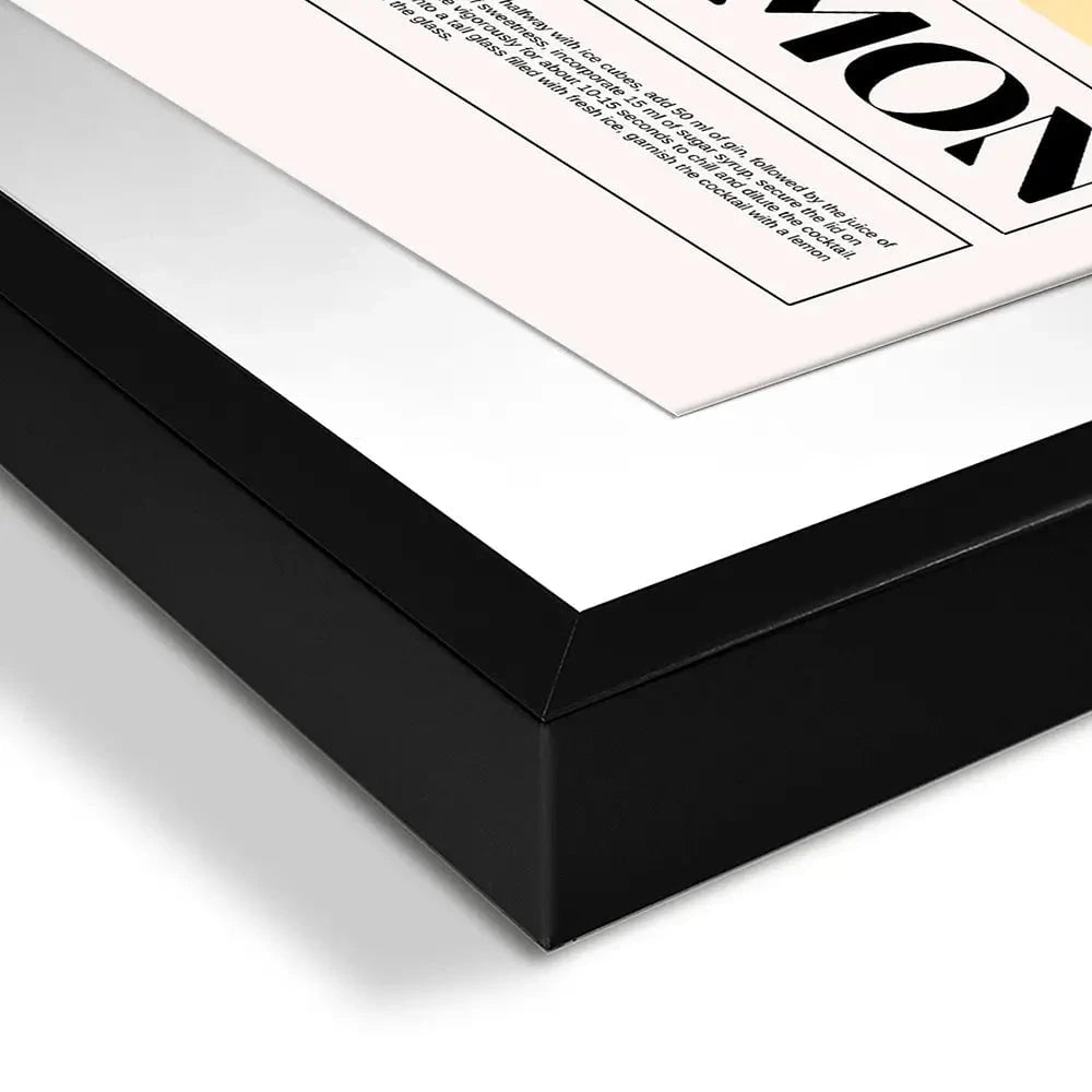 Gin and Lemon Recipe Framed Art Print Gin and Lemon Recipe Framed Art Print wall art product Art Print Shop