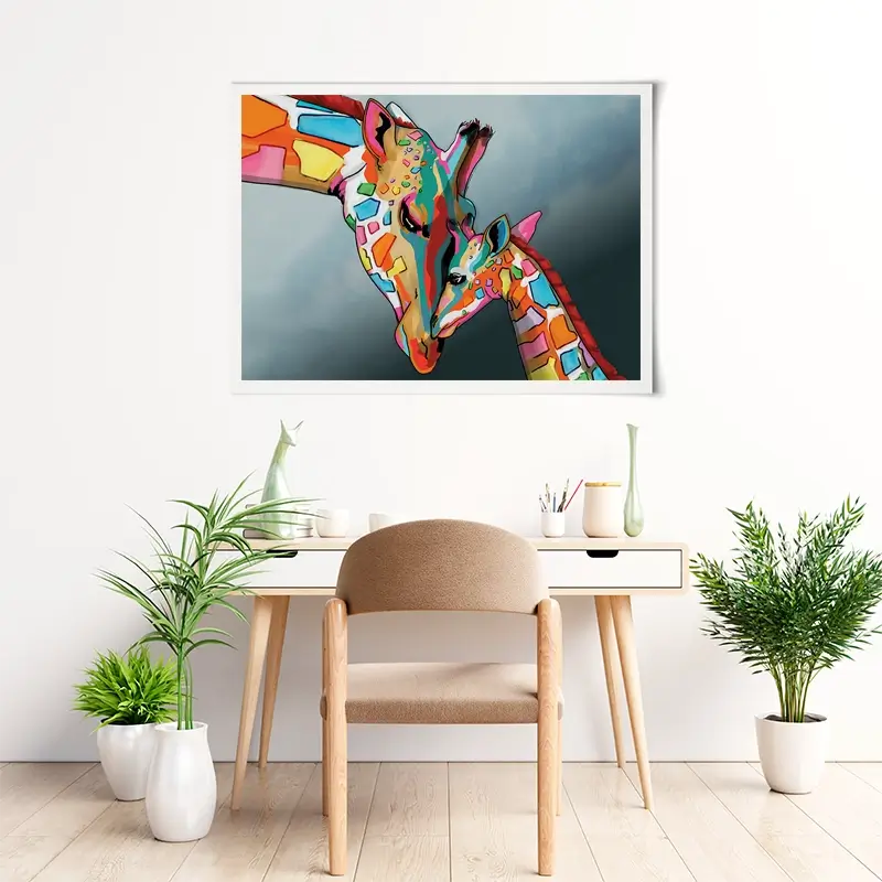 Giraffe And Calf Art Print Giraffe And Calf Art Print wall art product Independent