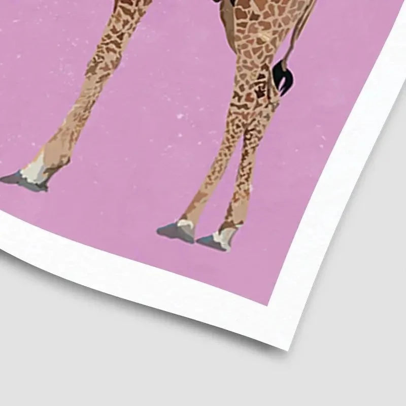 Giraffe Blowing Bubblegum Art Print Giraffe Blowing Bubblegum Art Print wall art product Sarah Manovski