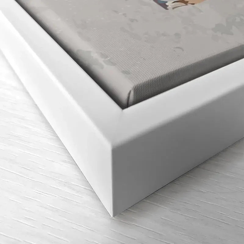 Giraffe By The Stairs Canvas Print Giraffe By The Stairs Canvas Print wall art product Sarah Manovski