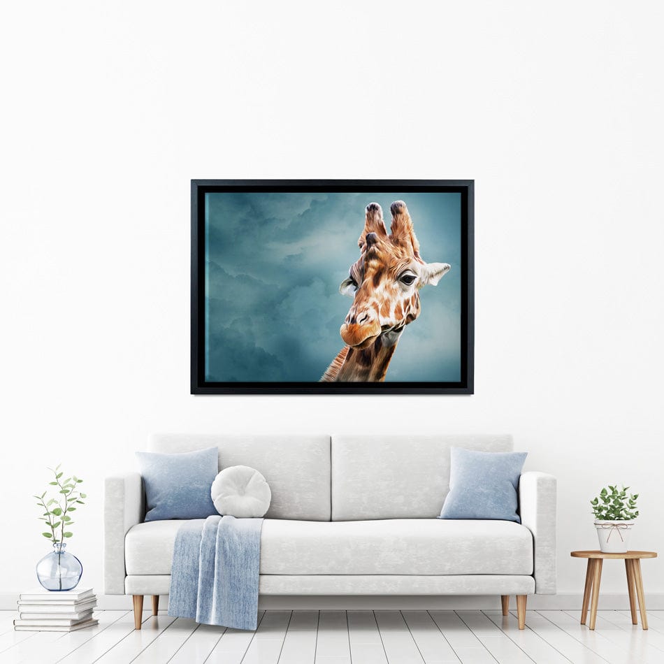 Giraffe In The Clouds Canvas Print wall art product dezy / Shutterstock
