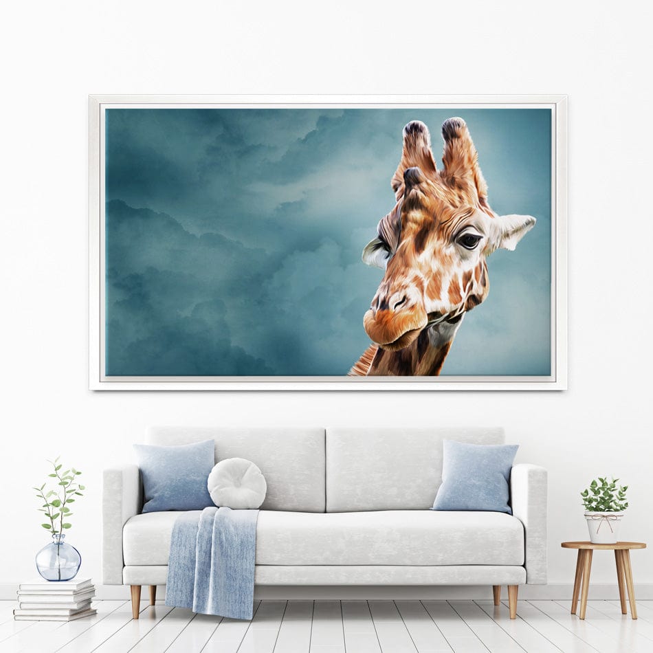 Giraffe In The Clouds Canvas Print wall art product dezy / Shutterstock