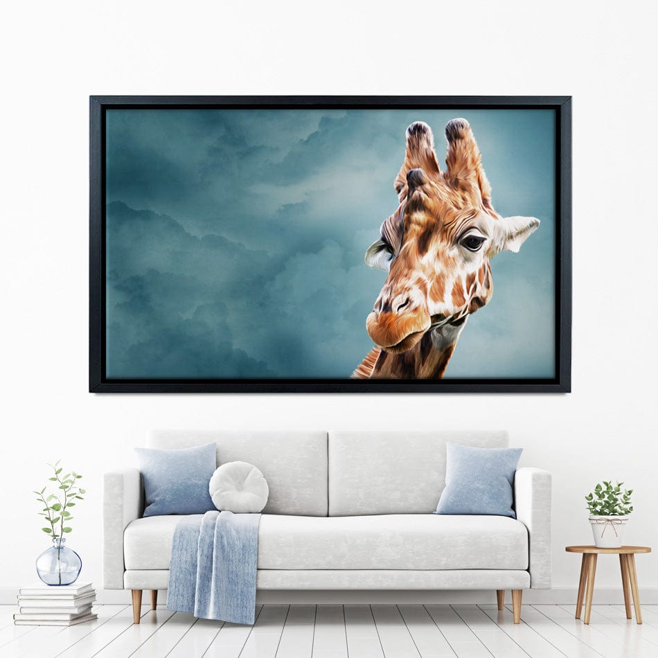 Giraffe In The Clouds Canvas Print wall art product dezy / Shutterstock