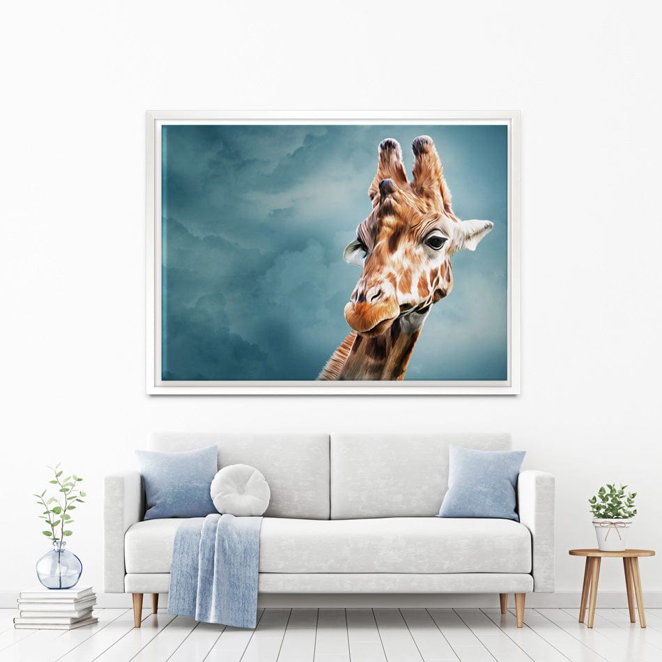 Giraffe In The Clouds Canvas Print wall art product dezy / Shutterstock