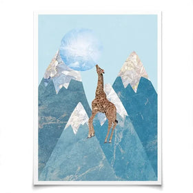 Giraffe On A Mountain Art Print Giraffe On A Mountain Art Print wall art product Sarah Manovski