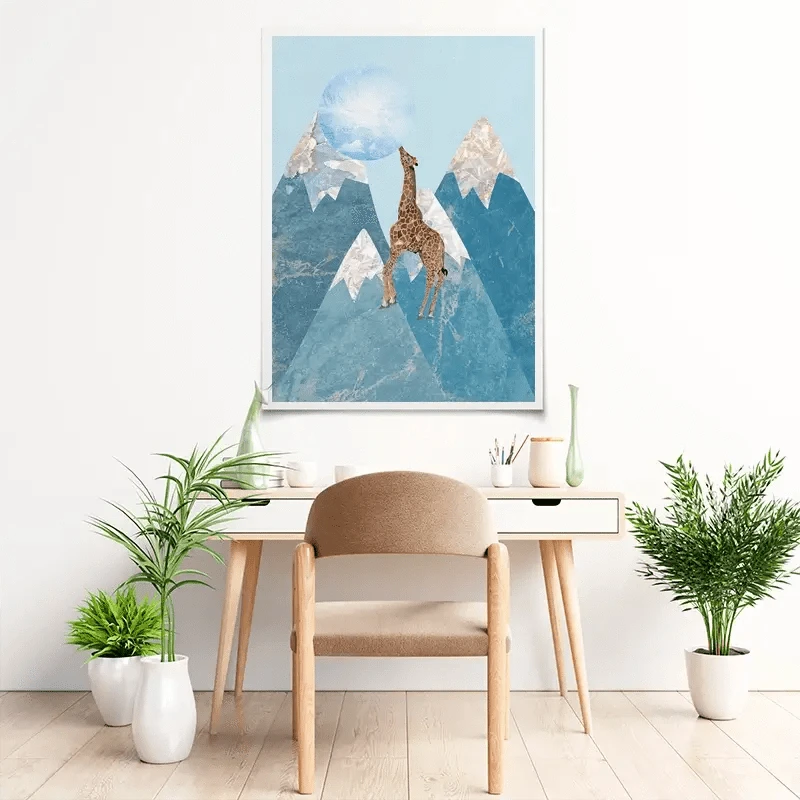 Giraffe On A Mountain Art Print Giraffe On A Mountain Art Print wall art product Sarah Manovski