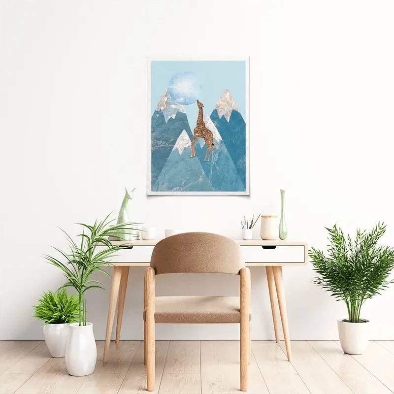 Giraffe On A Mountain Art Print Giraffe On A Mountain Art Print wall art product Sarah Manovski