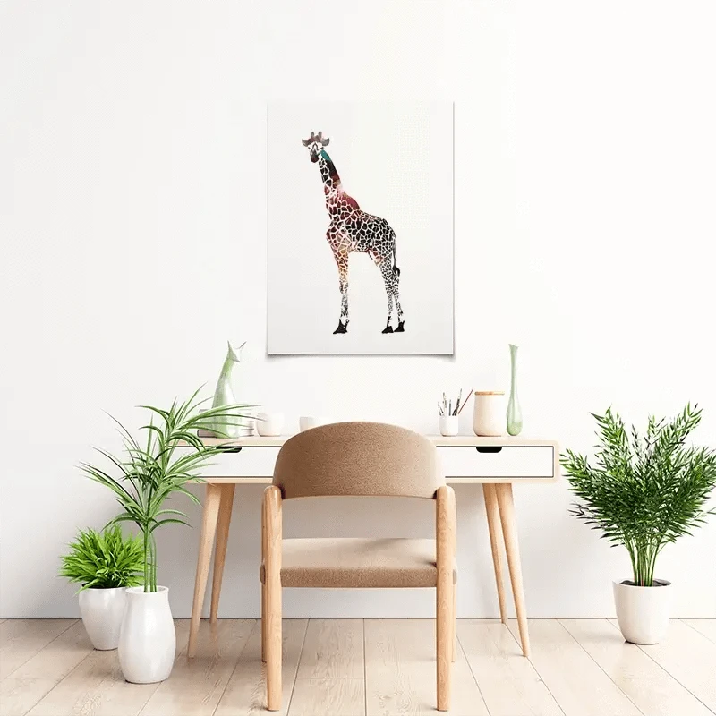 Giraffe On White Art Print Giraffe On White Art Print wall art product Sarah Manovski