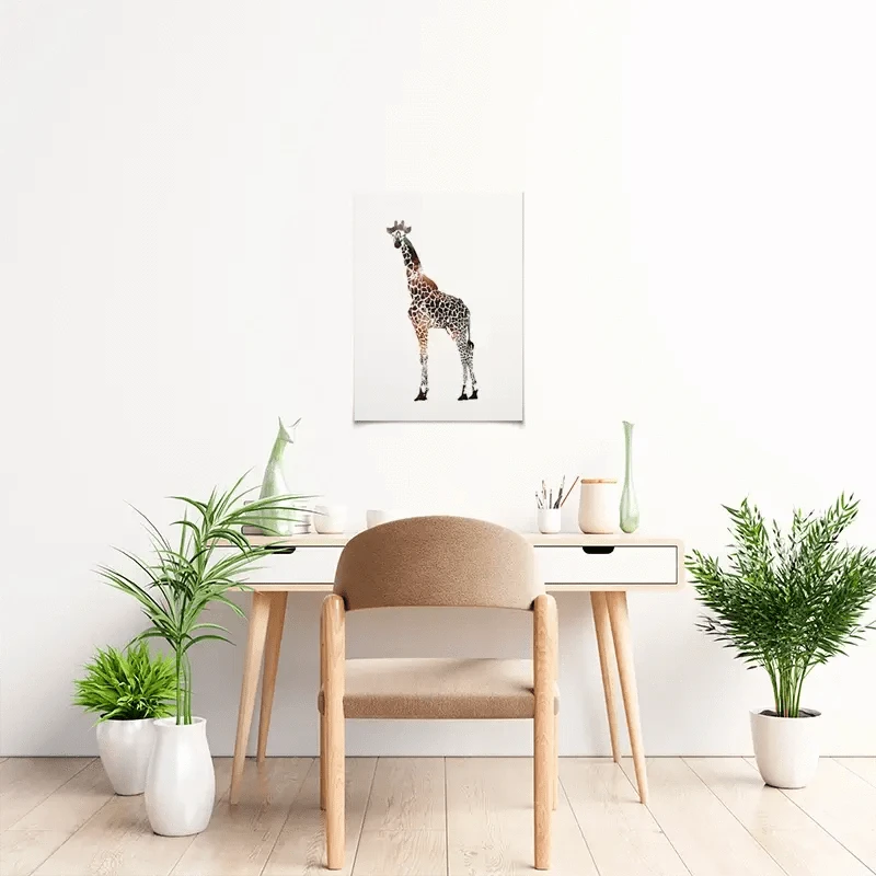 Giraffe On White Art Print Giraffe On White Art Print wall art product Sarah Manovski