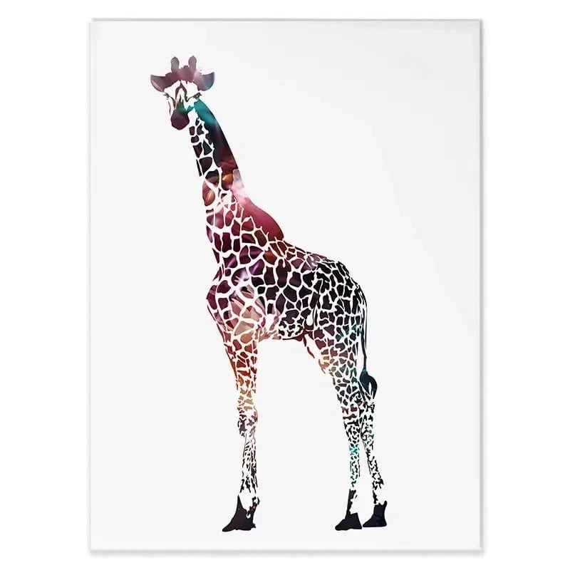 Giraffe On White Canvas Print Giraffe On White Canvas Print wall art product Sarah Manovski