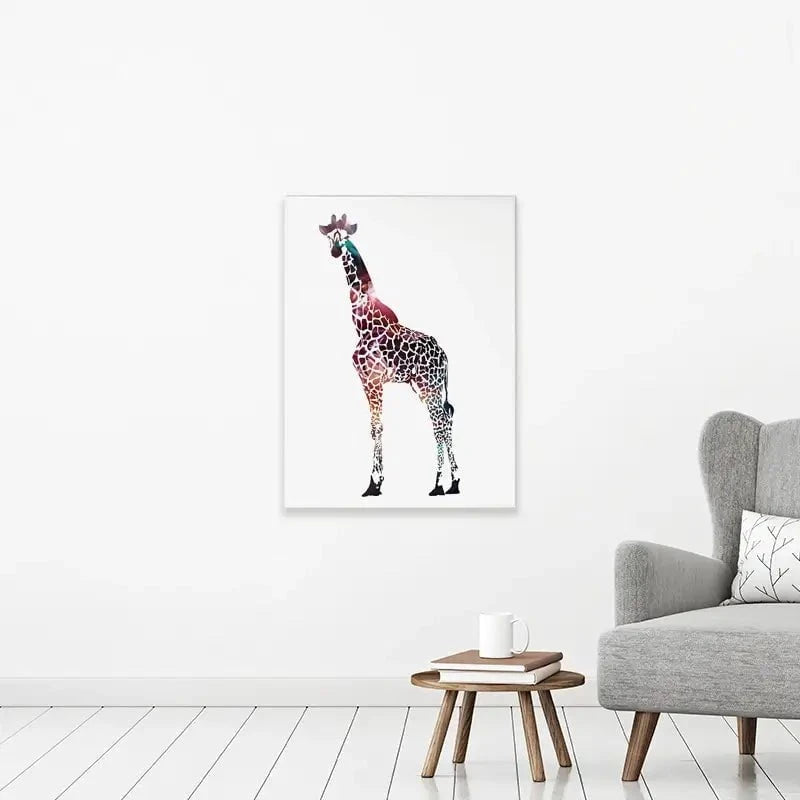 Giraffe On White Canvas Print Giraffe On White Canvas Print wall art product Sarah Manovski
