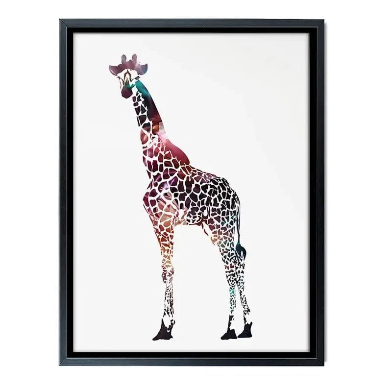 Giraffe On White Canvas Print Giraffe On White Canvas Print wall art product Sarah Manovski