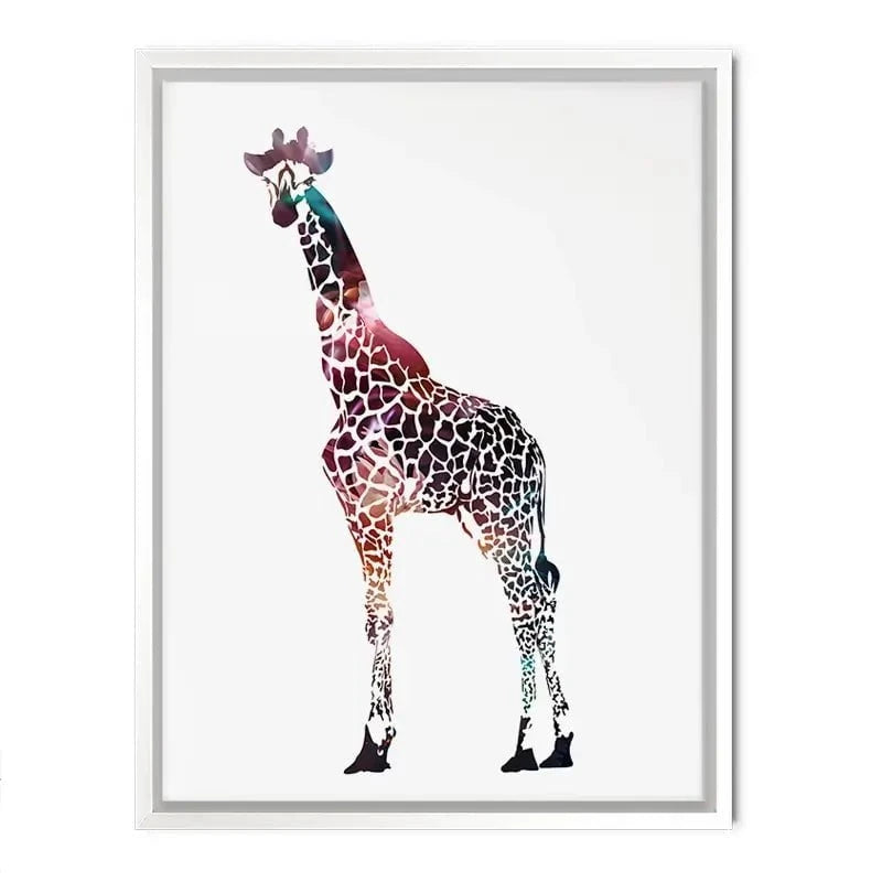 Giraffe On White Canvas Print Giraffe On White Canvas Print wall art product Sarah Manovski