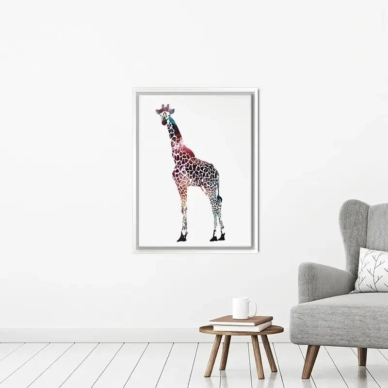 Giraffe On White Canvas Print Giraffe On White Canvas Print wall art product Sarah Manovski