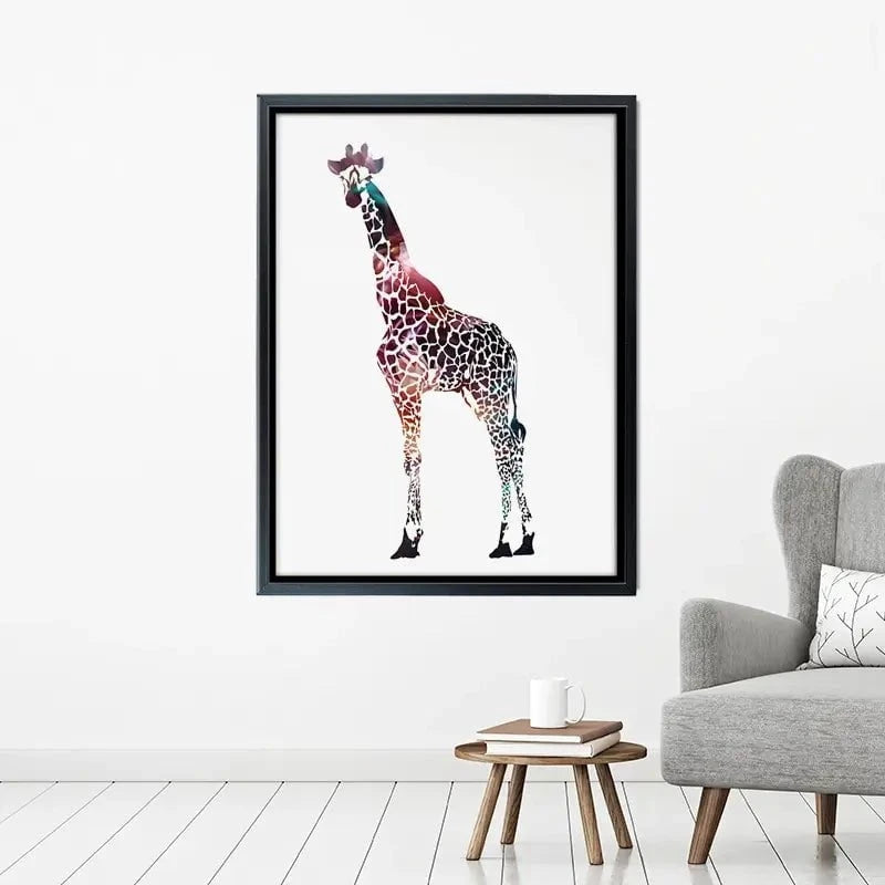 Giraffe On White Canvas Print Giraffe On White Canvas Print wall art product Sarah Manovski