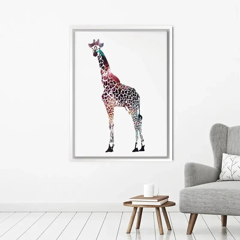 Giraffe On White Canvas Print Giraffe On White Canvas Print wall art product Sarah Manovski