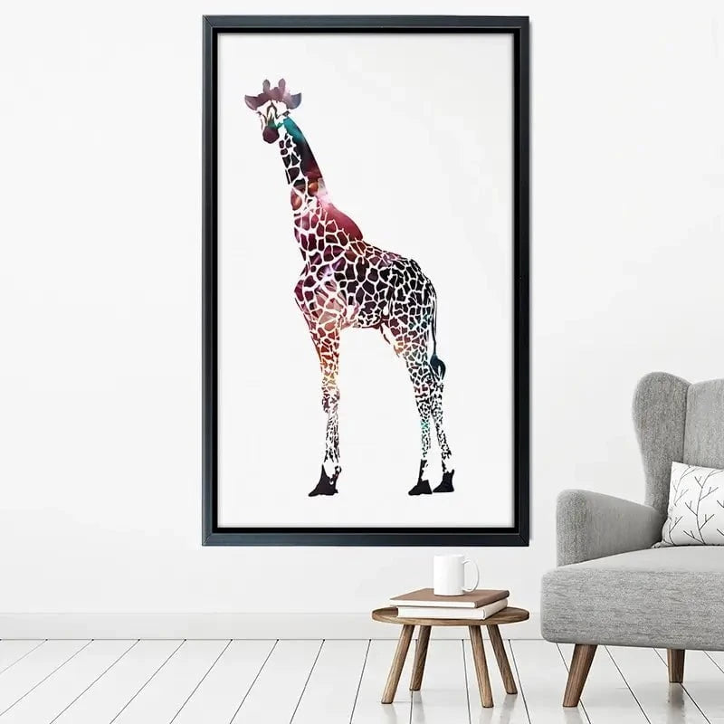 Giraffe On White Canvas Print Giraffe On White Canvas Print wall art product Sarah Manovski
